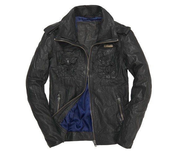 giubbotto pelle superdry ryan