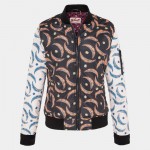 bomber Schott Leaf Print