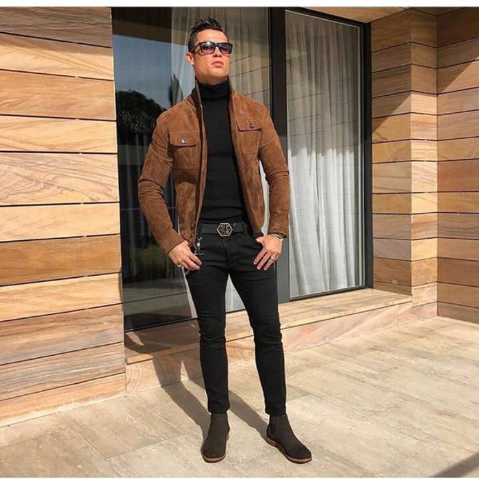 Giubbino Cristiano Ronaldo Pelle Scamosciata